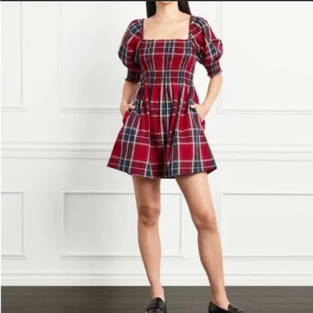 NWT Hill House Home Athena Nap Dress Red Tartan S